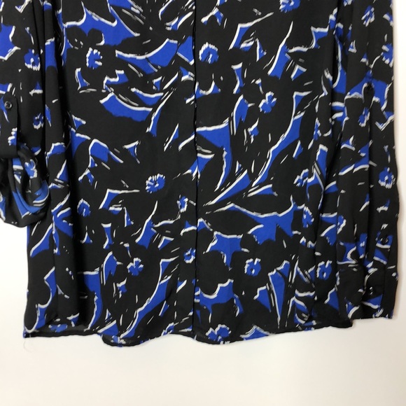 Apt 9 Womens Top Blouse Button Down Front Long Sleeves L Large Petite - Picture 8 of 9